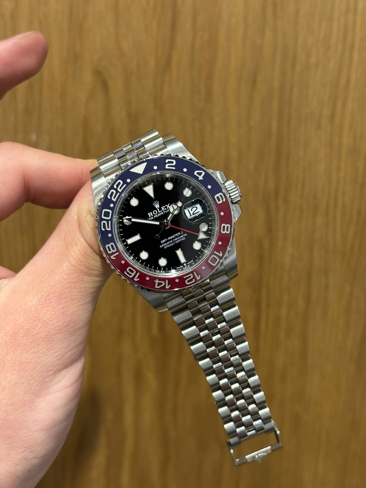 Rolex GMT-Master II Pepsi in hand