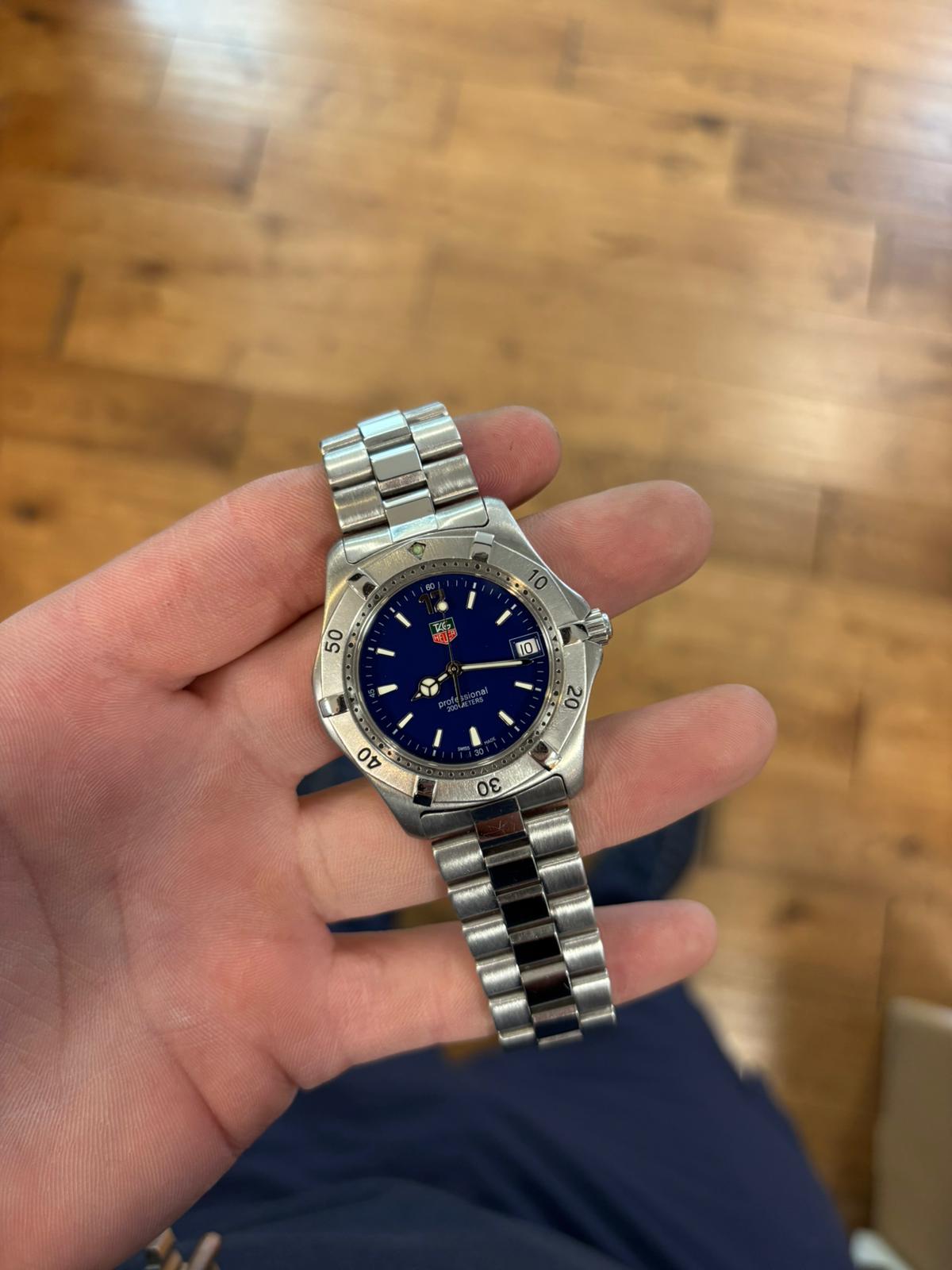 Rolex Datejust blue dial in hand