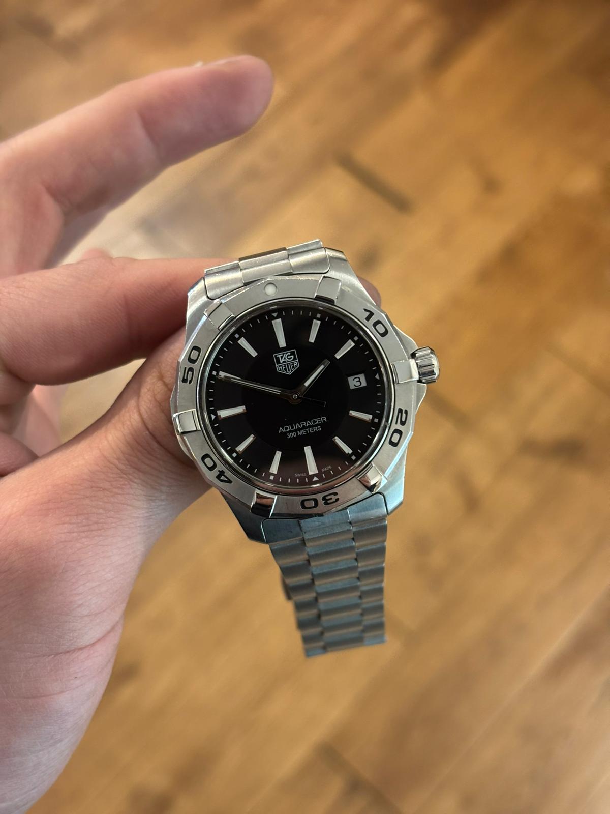 Omega Seamaster in hand